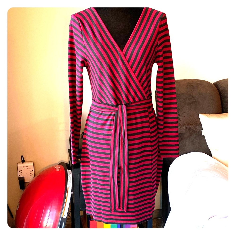 BB Dakota All Day Everyday Ponte Faux Wrap dress